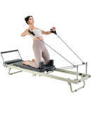 VEVOR salokāms pilates reformeris ar dubulto pretestību (atsperes un troses), pilates treniņu iekārta mājas sporta zālei un studijai, piemērots iesācējiem un pieredzējušiem lietotājiem, slodze līdz 181 kg - ZEMLETES.LV