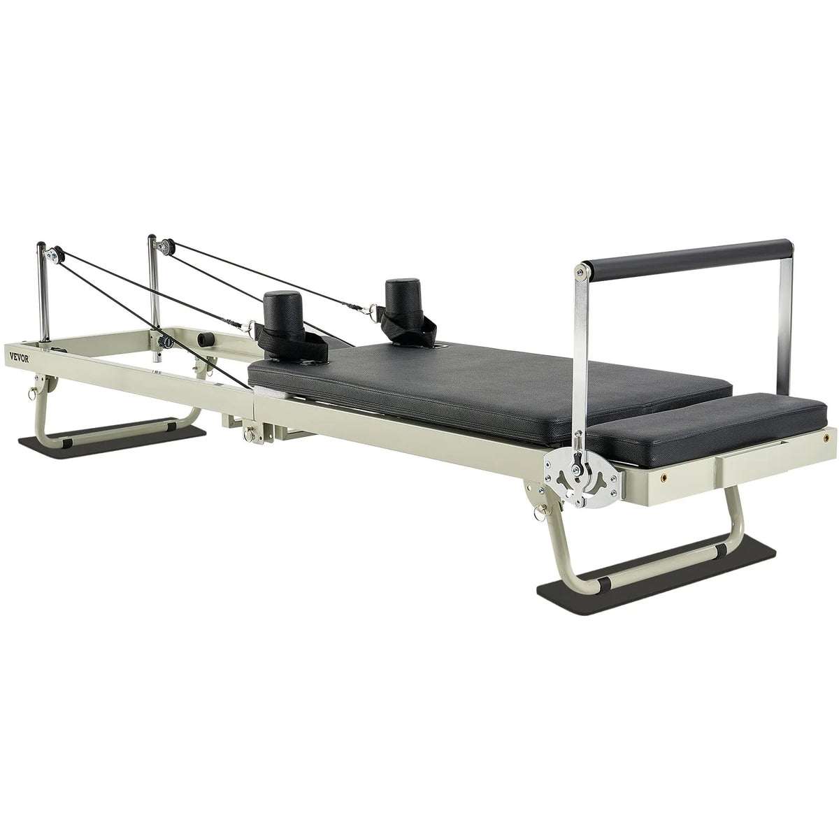 VEVOR salokāms pilates reformeris ar dubulto pretestību (atsperes un troses), pilates treniņu iekārta mājas sporta zālei un studijai, piemērots iesācējiem un pieredzējušiem lietotājiem, slodze līdz 181 kg - ZEMLETES.LV