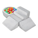 VEVOR Bērnu kāpšanas rotaļu komplekts, 5 daļas, putu kāpšanas bloki bērniem no 6 mēnešiem līdz 3 gadiem ar bumbu baseinu (bumbas nav iekļautas), iekštelpu rāpošanas un kāpšanas aktivitāšu komplekts