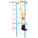VEVOR iekštelpu “jungle gym” mazuļiem, 5-in-1 kāpšanas rotaļu komplekts ar oglekļa tērauda zviedru sienas kāpnēm, sienas kāpnēm, pievilkšanās stieni, virvju kāpnēm un vingrošanas riņķiem, kravnesība 220 lbs (99,79 kg), daudzkrāsu