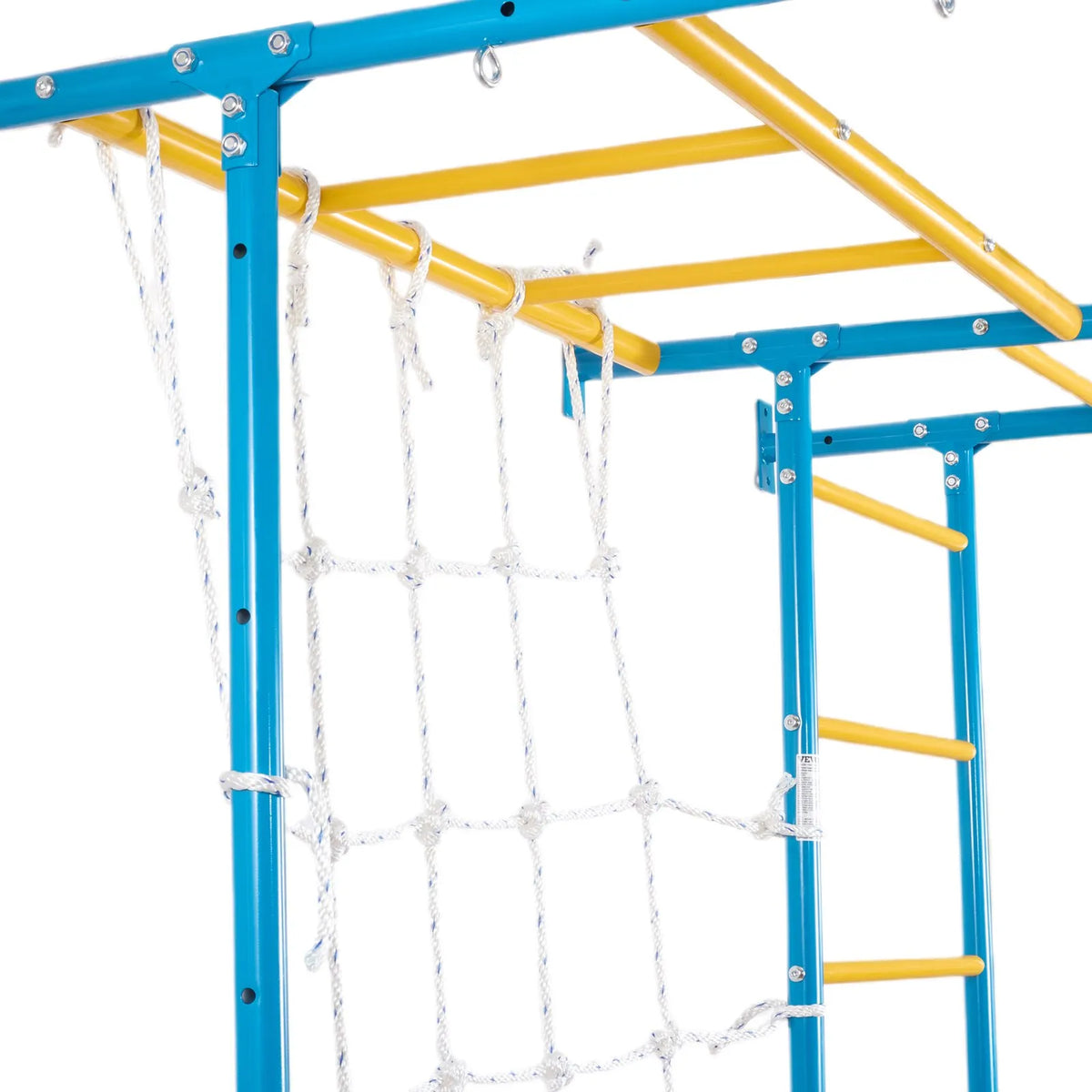 VEVOR 7 in 1 Steel Swedish Wall for Kids with Pull-up Bar, Rope Ladder and Rings, up to 100 kg