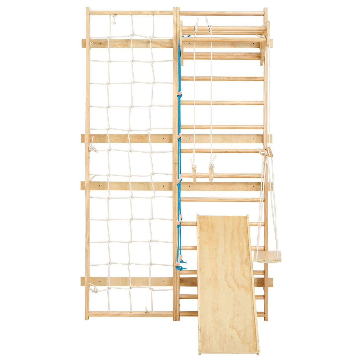 VEVOR 8 in 1 Solid Wood Swedish Wall 12 Levels with Climbing Board, Slide and Swing, Up to 100 kg