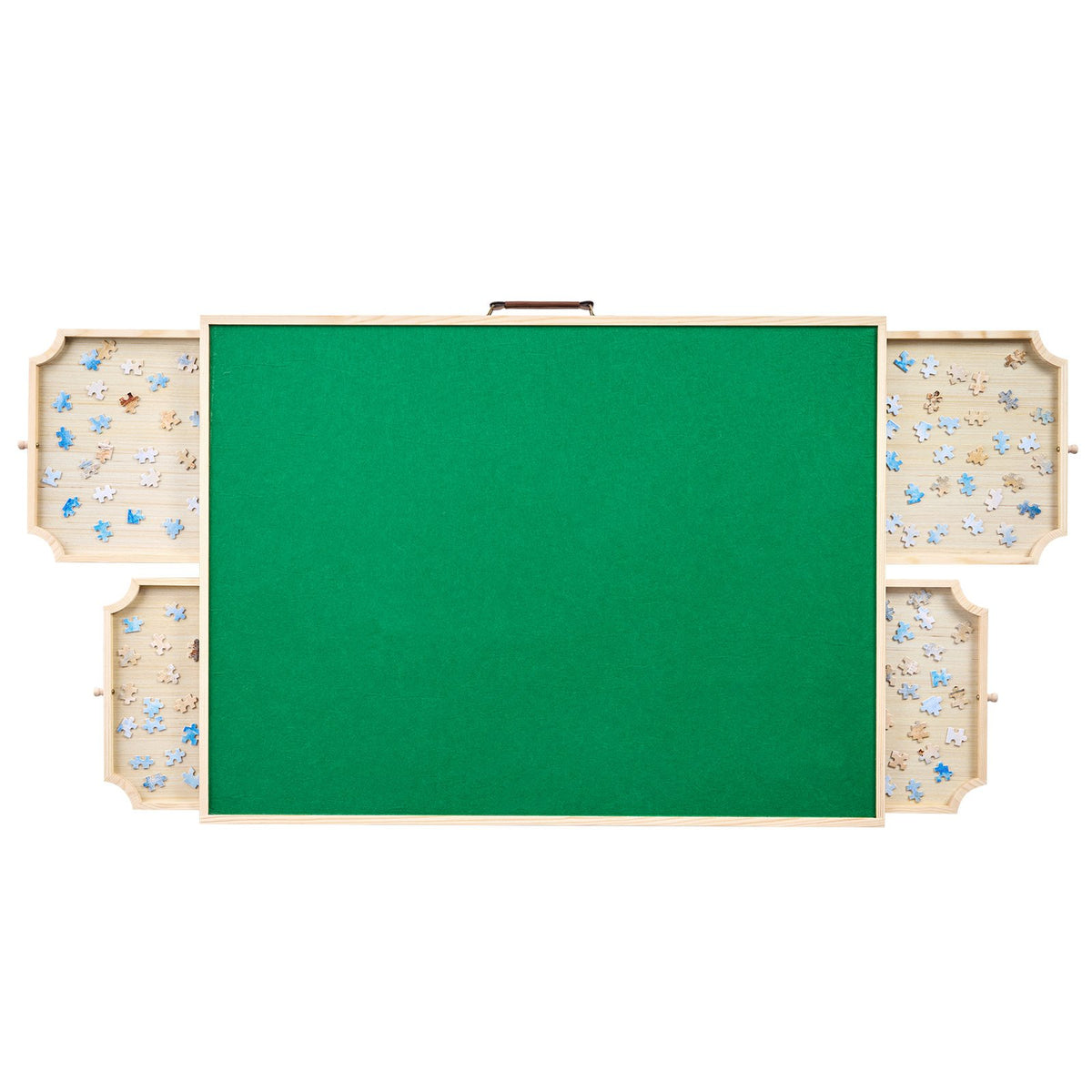 VEVOR 1500 detaļu puzles galds ar salokāmām kājām, 4 atvilktnēm un pārsegu, 86 x 63 cm pārnēsājams koka dēlis ar filca virsmu, regulējams 6 slīpuma leņķos, puzļu piederumi pieaugušajiem, dāvana mammai - ZEMLETES.LV