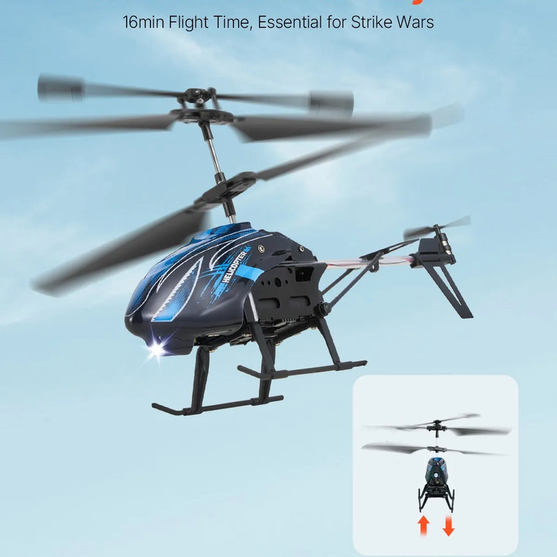 VEVOR RC helikopters, 2,4 GHz tālvadības helikopters, 3,5 kanālu RC lidaparāts bērniem, 16 minūšu lidojuma laiks, augstuma noturēšana, viena pogas pacelšanās/nosēšanās un LED gaismas, rotaļlieta bērniem no 8 gadu vecuma