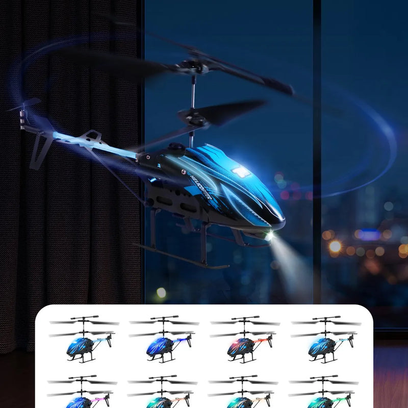 VEVOR RC helikopters, 2,4 GHz tālvadības helikopters, 3,5 kanālu RC lidaparāts bērniem, 16 minūšu lidojuma laiks, augstuma noturēšana, viena pogas pacelšanās/nosēšanās un LED gaismas, rotaļlieta bērniem no 8 gadu vecuma