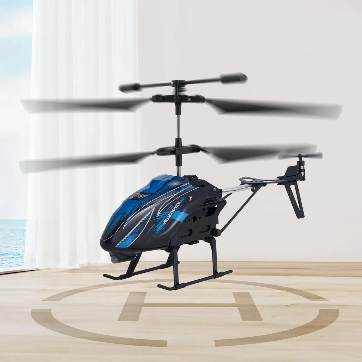 VEVOR RC-helikopter 2,4 GHz 3,5 kanaliga kõrguse hoidmise ja LED-iga, 16 min lend, alates 8 a