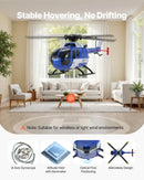 VEVOR RC helikopters, 2,4 GHz 4 propelleru tālvadības helikopters ar 6 asu žiroskopu, 4 kanālu RC lidmašīna iesācējiem, LED apgaismojums un pacelšanās/nolaišanās ar vienu pogu, rotaļlieta bērniem no 8 gadu vecuma