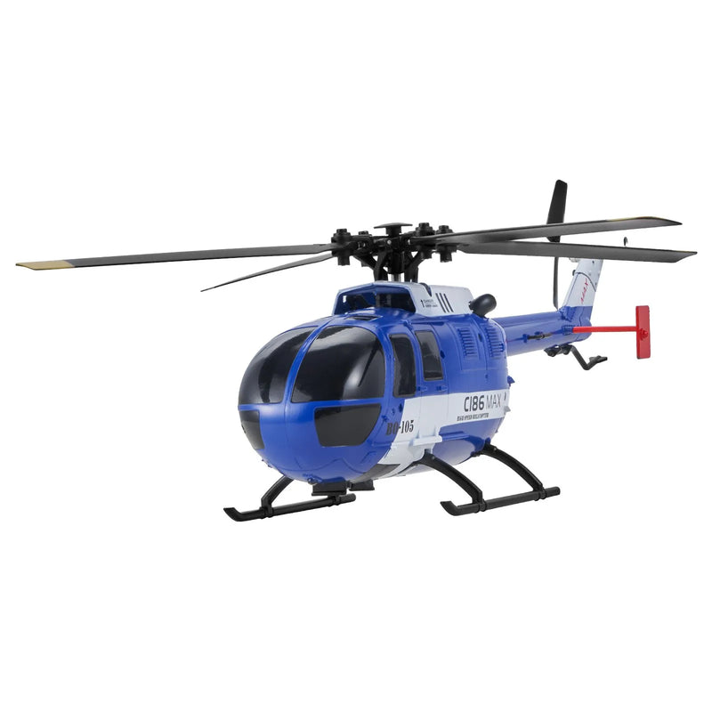 VEVOR RC helikopters, 2,4 GHz 4 propelleru tālvadības helikopters ar 6 asu žiroskopu, 4 kanālu RC lidmašīna iesācējiem, LED apgaismojums un pacelšanās/nolaišanās ar vienu pogu, rotaļlieta bērniem no 8 gadu vecuma