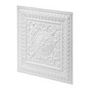 VEVOR PVC griestu flīzes 605 × 605 mm, 12 gab., baltas 3D ģeometriskas dekoratīvās plāksnes, gluda PVC virsma piekaramajiem griestiem, triecienizturīgas, krāsojamas, viegli griežamas, modernam mājas un biroja interjeram