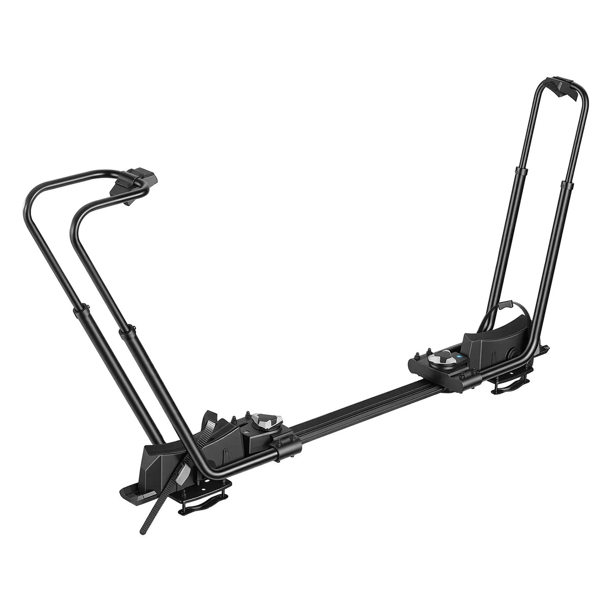 VEVOR salokāms velosipēda jumta turētājs automašīnai, 1 velosipēdam, kravnesība 20 kg, alumīnija sakausējuma un tērauda konstrukcija, ar divu punktu stiprinājumu un drošības slēdzeni