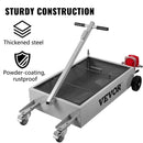 VEVOR Eļļas notecināšanas tvertne 57 L zema profila, lielas ietilpības eļļas maiņas panna ar salokāmu rokturi, sūkni, šļūteni un grozāmiem riteņiem automašīnām, SUV un kravas automašīnām