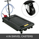 VEVOR portatīva zema profila eļļas notecināšanas panna ar sūkni, 64 L ietilpība, 8 ft šļūtene, piemērota SUV, automašīnām un kravas automašīnām.