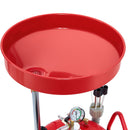 VEVOR 79,5 L notekas eļļas tvertne ar gaisa darbināmu portatīvu eļļas sūknētāju un regulējama augstuma piltuvi, rūpnieciska šķidrumu tvertne ar riteņiem automobiļu remonta darbnīcām, sarkana.