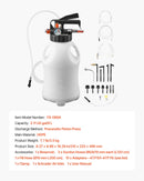 VEVOR transmisijas šķidruma sūknis 8 l pneimatisks ATF uzpildes un pārsūknēšanas sūknis ar 15 adapteriem, eļļas ekstraktors ar HDPE tvertni automašīnām un laivām