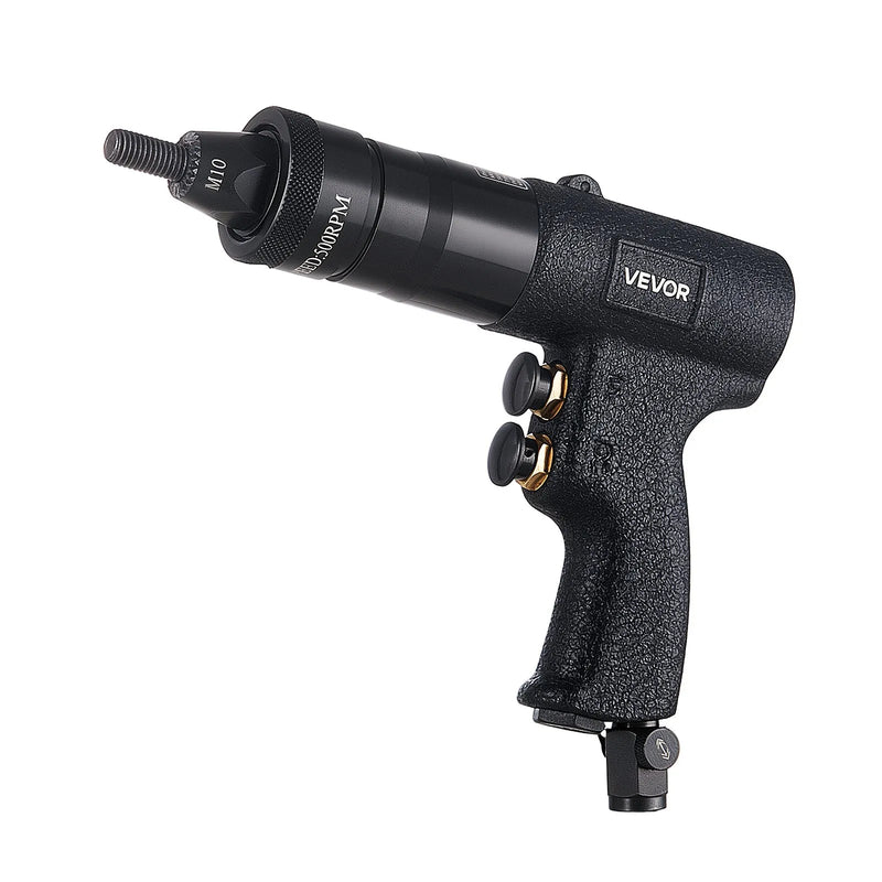 VEVOR pneimatiskais kniedējamo uzgriežņu instruments, M5 M6 M8 M10 uzgaļi, 20 serdeņi, 2500 LBS spēks, turpgaitas un reversa slēdzis, gaisa kniedējamo uzgriežņu pistole auto, celtniecībai un rūpniecībai