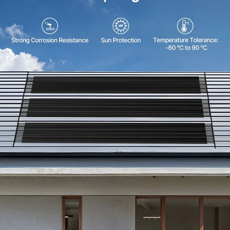 VEVOR Saules baseina sildītājs, 1,22 × 7,32 m HDPE baseina apsildes sistēma ar pilnu piederumu komplektu, universāls saules panelis ūdens temperatūras paaugstināšanai, piemērots virszemes un iebūvējamajiem baseiniem