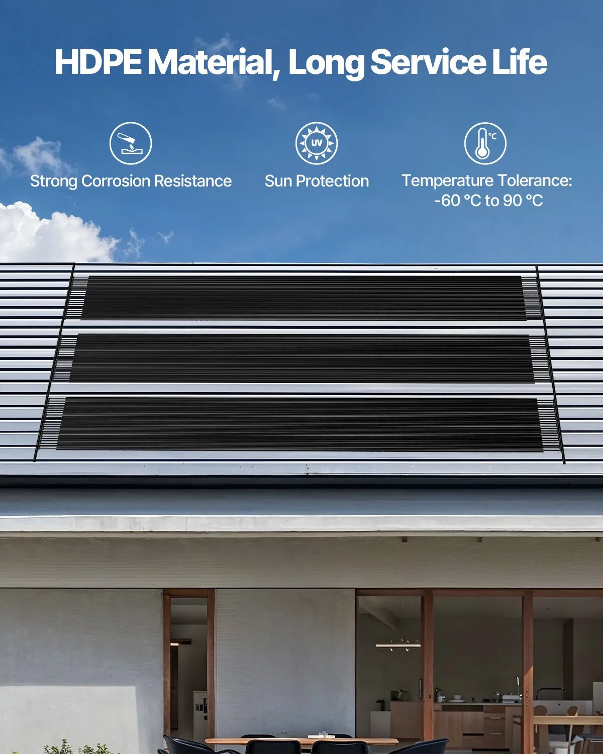 VEVOR päikeseküttega basseinisoojendaja, 1,22 × 7,32 m HDPE basseinikütte süsteem koos täieliku tarvikukomplektiga, universaalne päikesepaneel veetemperatuuri tõstmiseks, sobib nii maapealsetele kui ka sisseehitatud basseinidele