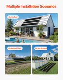 VEVOR Saules baseina sildītājs, 1,22 × 7,32 m HDPE baseina apsildes sistēma ar pilnu piederumu komplektu, universāls saules panelis ūdens temperatūras paaugstināšanai, piemērots virszemes un iebūvējamajiem baseiniem