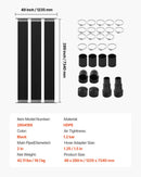 VEVOR Saules baseina sildītājs, 1,22 × 7,32 m HDPE baseina apsildes sistēma ar pilnu piederumu komplektu, universāls saules panelis ūdens temperatūras paaugstināšanai, piemērots virszemes un iebūvējamajiem baseiniem