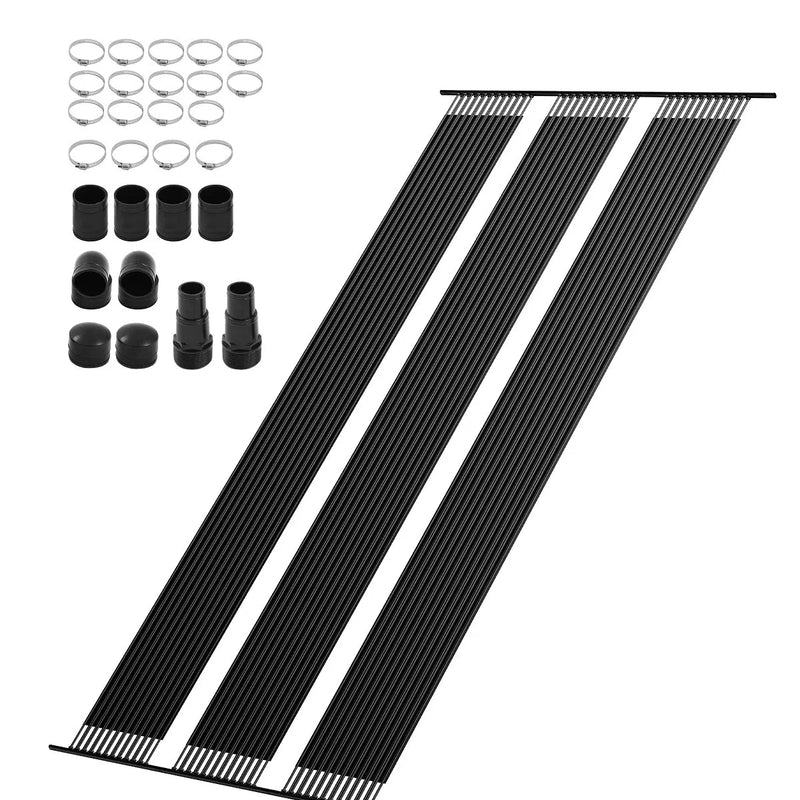 VEVOR Saules baseina sildītājs, 1,22 × 7,32 m HDPE baseina apsildes sistēma ar pilnu piederumu komplektu, universāls saules panelis ūdens temperatūras paaugstināšanai, piemērots virszemes un iebūvējamajiem baseiniem