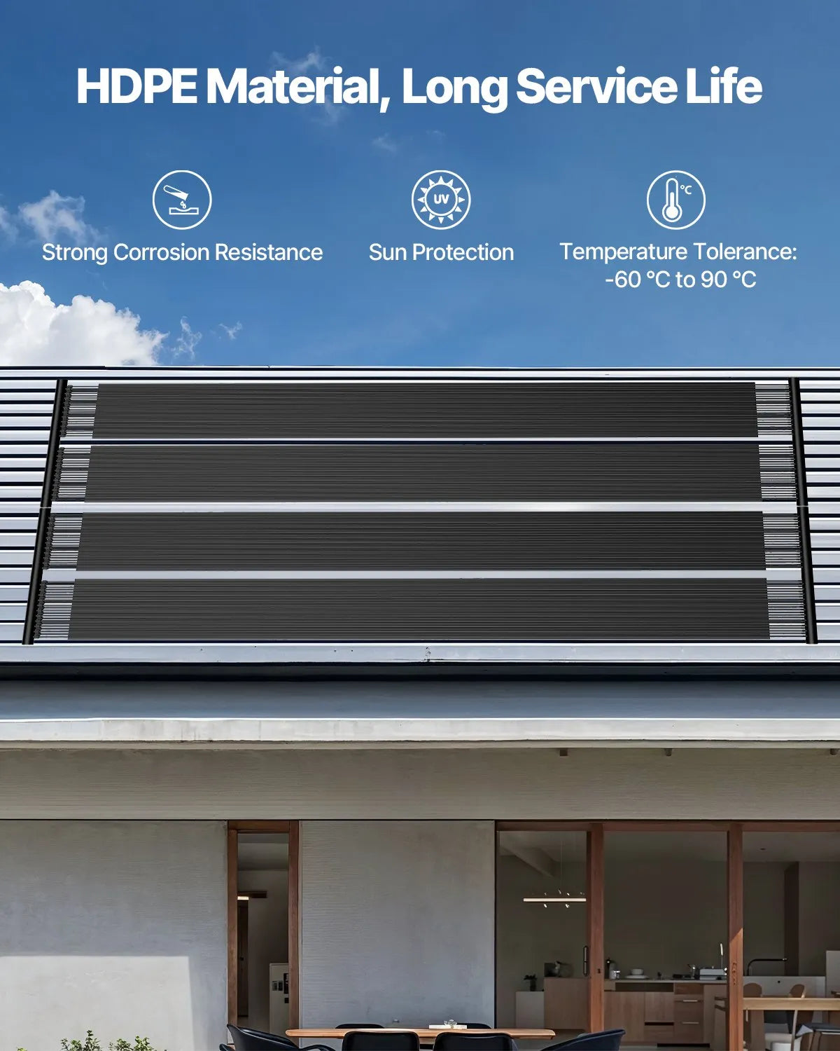 VEVOR Solar Pool Heater, 0.84 × 6.1 m HDPE Solar Collector Panel (2 pcs), Durable and Weather-Resistant, with Complete Accessory Kit, Universal Solution for Water Temperature Increase for Above-Ground and In-Ground Pools