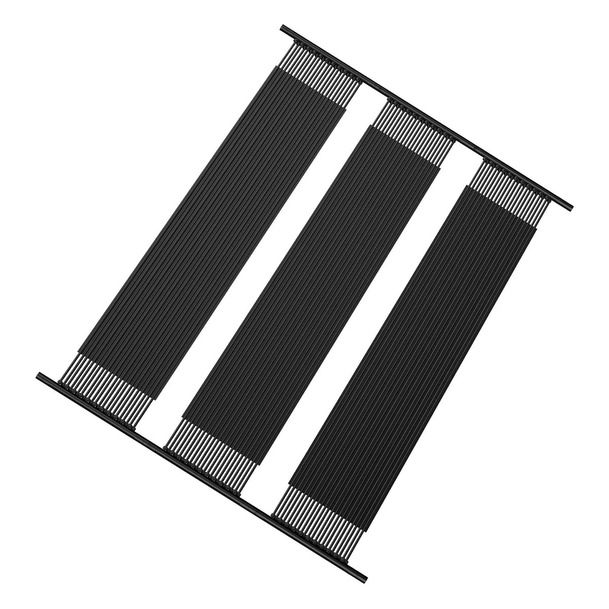 VEVOR Saules baseina sildītājs, 1,22 × 3,05 m HDPE saules paneļi (4 gab.) ar pilnu piederumu komplektu, izturīgi un laikapstākļu noturīgi, universāli ūdens temperatūras paaugstināšanai, piemēroti virszemes un iebūvējamajiem baseiniem - ZEMLETES.LV
