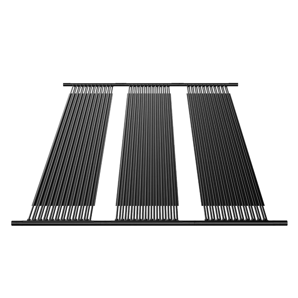 VEVOR Saules baseina sildītājs, 1,22 × 3,05 m HDPE saules paneļi (4 gab.) ar pilnu piederumu komplektu, izturīgi un laikapstākļu noturīgi, universāli ūdens temperatūras paaugstināšanai, piemēroti virszemes un iebūvējamajiem baseiniem - ZEMLETES.LV