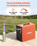 VEVOR PCP gaisa kompresors 4500 PSI, PCP gaisa ieroču kompresors ar ārējo pārveidotāju, 350 W, DC 12 V/AC 230 V, pārnēsājams kompresors krāsošanas un augstspiediena gaisa tvertnēm