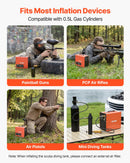 VEVOR PCP gaisa kompresors 4500 PSI, PCP gaisa ieroču kompresors ar ārējo pārveidotāju, 350 W, DC 12 V/AC 230 V, pārnēsājams kompresors krāsošanas un augstspiediena gaisa tvertnēm