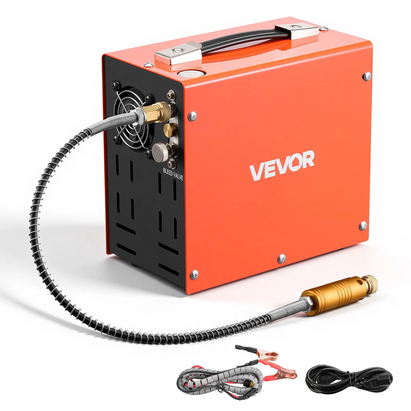 VEVOR PCP gaisa kompresors 4500 PSI, PCP gaisa ieroču kompresors ar ārējo pārveidotāju, 350 W, DC 12 V/AC 230 V, pārnēsājams kompresors krāsošanas un augstspiediena gaisa tvertnēm
