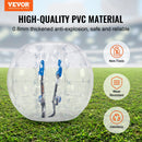 VEVOR piepūšamā bumper bumba 1 gab., 1,2 m sumo zorb bumba pusaudžiem un pieaugušajiem, 0,8 mm PVC cilvēka kāmja burbuļbumba āra komandu spēlēm dārzā, pagalmā un parkā