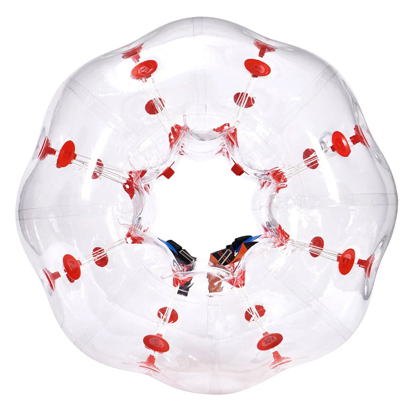 VEVOR piepūšamā bumper bumba 1 gab., 1,2 m sumo zorb bumba pusaudžiem un pieaugušajiem, 0,8 mm PVC cilvēka kāmja burbuļbumba āra komandu spēlēm dārzā, pagalmā un parkā