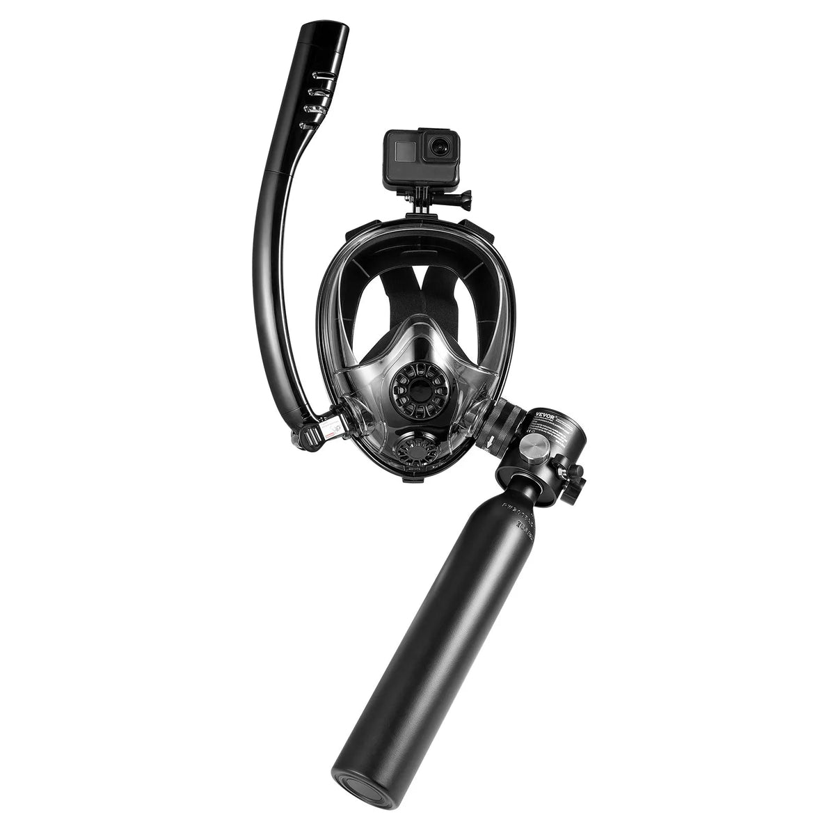 VEVOR mini diving cylinder 0.5 l with snorkelling mask, 5–10 min, up to 10 m