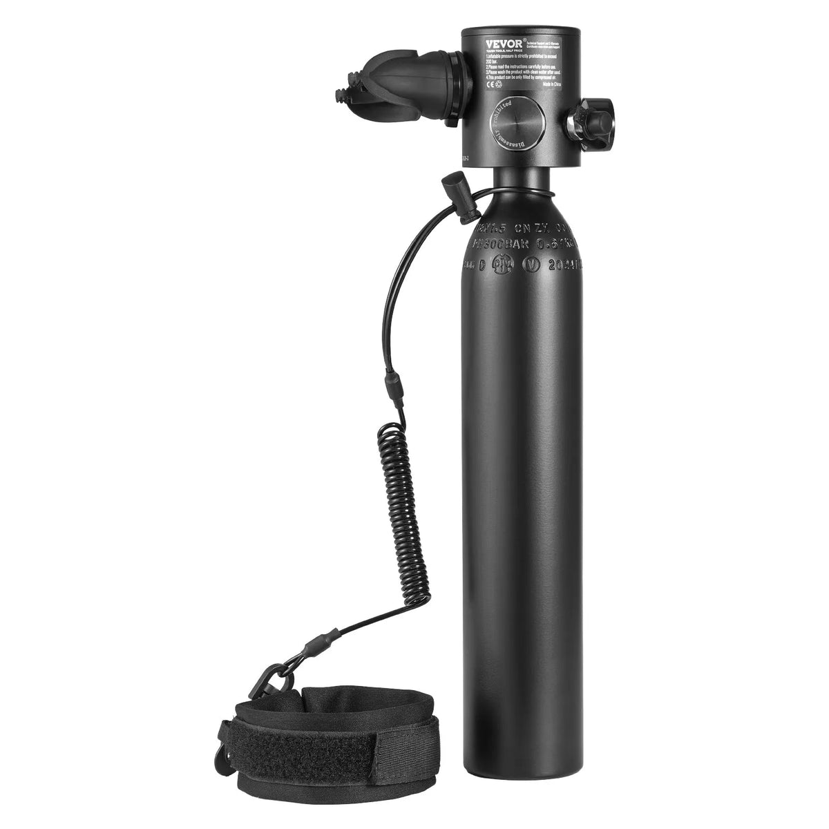 VEVOR mini diving cylinder 0.5 l with snorkelling mask, 5–10 min, up to 10 m