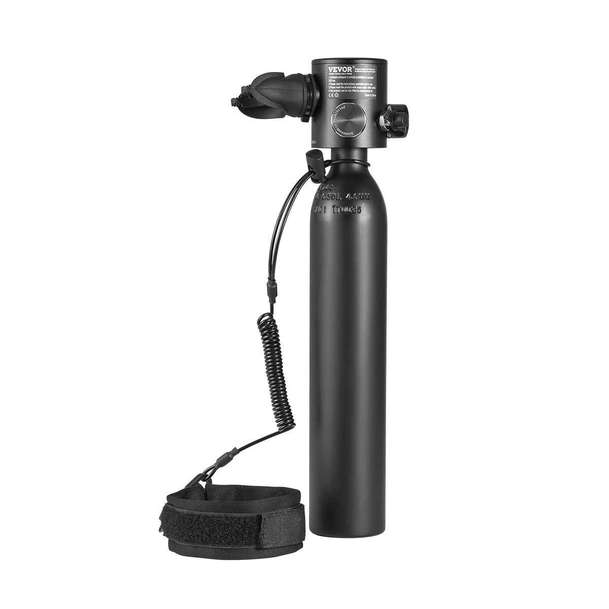 VEVOR Mini Diving Cylinder 0.5 L with Hand Pump and Adapter, 5–10 min, up to 10 m