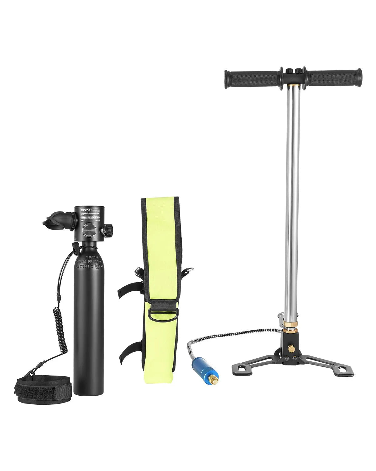VEVOR Mini Diving Cylinder 0.5 L with Hand Pump, 5–10 min, up to 30 m