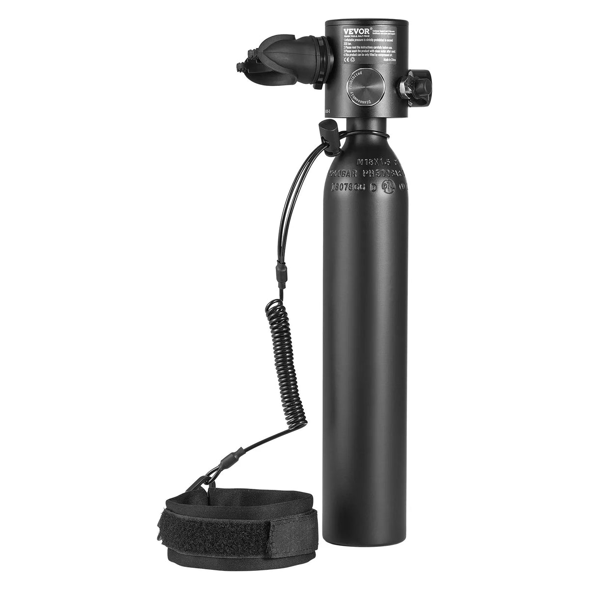 VEVOR Mini Diving Cylinder 0.5 L with Hand Pump, 5–10 min, up to 30 m