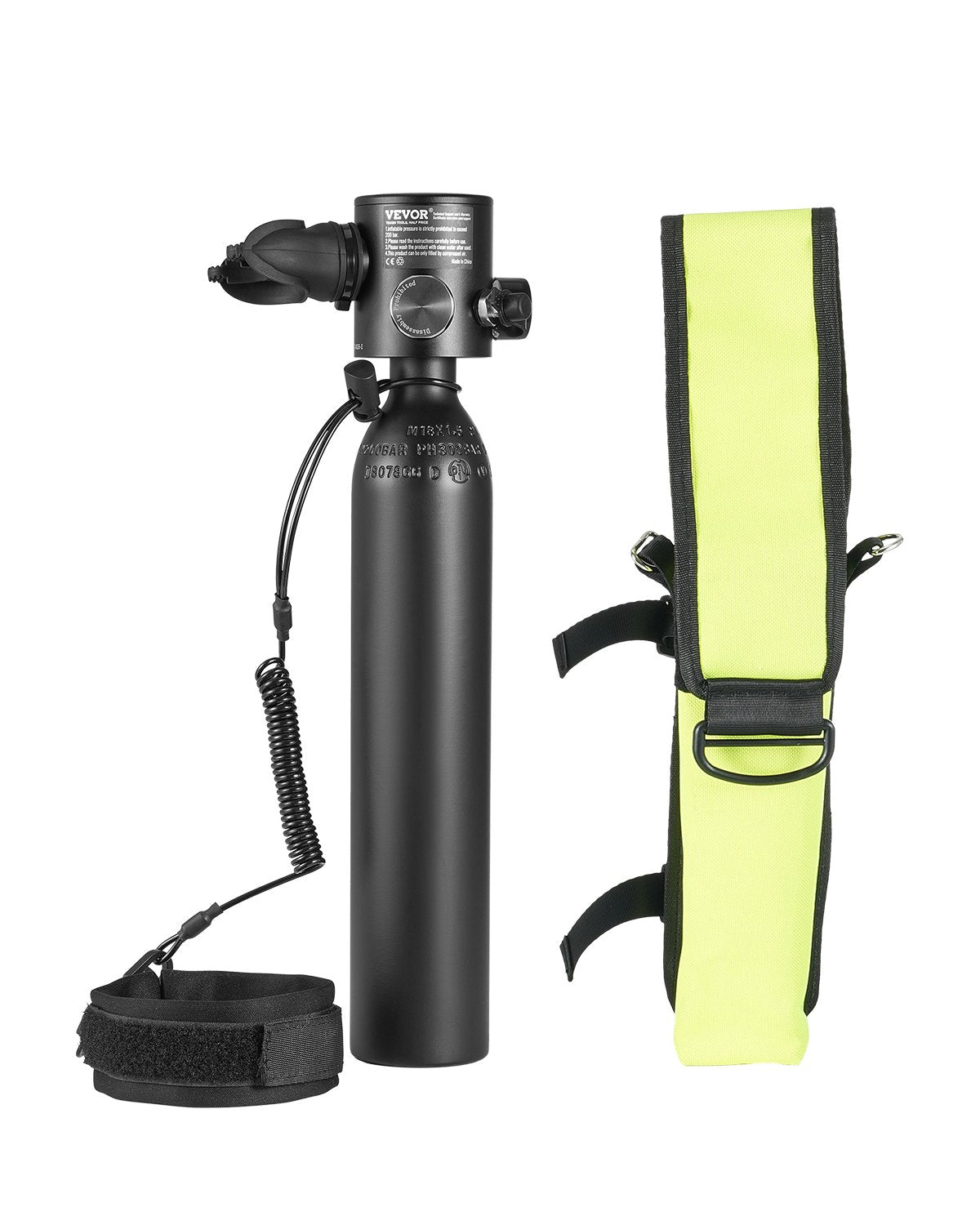 VEVOR Mini Diving Cylinder 0.5 L with Filling Adapter, 5–10 min, up to 30 m