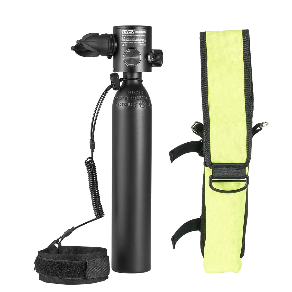 VEVOR Mini Diving Cylinder 0.5 L with Filling Adapter, 5–10 min, up to 30 m