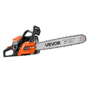 VEVOR benzīna motorzāģis 508 mm, 62 cm³, 2,7 kW, 2-taktu dzinējs, motorzāģis koku zāģēšanai, zaru apgriešanai un teritorijas tīrīšanai, ar sinhronizētu droseles čoku, neslīdošu rokturi un 2 tvertnēm