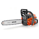 VEVOR benzīna motorzāģis 457,2 mm, 52 cm³, 2 kW, 2-taktu dzinējs, motorzāģis koku zāģēšanai, zaru apgriešanai un teritorijas tīrīšanai, ar sinhronizētu droseles čoku, neslīdošu rokturi un 2 tvertnēm