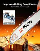 VEVOR benzīna motorzāģis 304,8 mm, 25,4 cm³, 0,75 kW, 2-taktu dzinējs, motorzāģis koku zāģēšanai, zaru apgriešanai un teritorijas tīrīšanai, ar sinhronizētu droseles čoku, neslīdošu rokturi un 2 tvertnēm