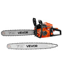 VEVOR benzīna motorzāģis 508/558,8 mm, 62 cm³, 2,7 kW, 2-taktu dzinējs, motorzāģis koku zāģēšanai, zaru apgriešanai un teritorijas tīrīšanai, ar sinhronizētu droseles čoku, neslīdošu rokturi un 2 tvertnēm