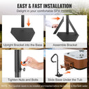 VEVOR burbuļvannas margas ar 360° pagriezienu, regulējams augstums 122–160 cm, pret rūsu noturīgas alumīnija spa margas ar pabīdāmu pamatni montāžai zem vannas, lietošanai iekštelpās un ārā, maksimālā slodze 272 kg