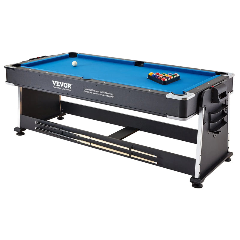 VEVOR 3 vienā rotējošs daudzfunkcionāls spēļu galds ar gaisa hokeju, biljardu un galda tenisu, 224 cm hokeja galds spēļu istabai un mājai, arkādes spēļu komplekts ar visiem piederumiem katrai spēlei