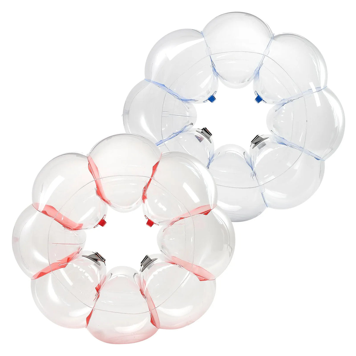 VEVOR Inflatable Sumo Bumper Balls 1.2 m, 0.5 mm PVC, 2 pcs, Red and Blue Stripes