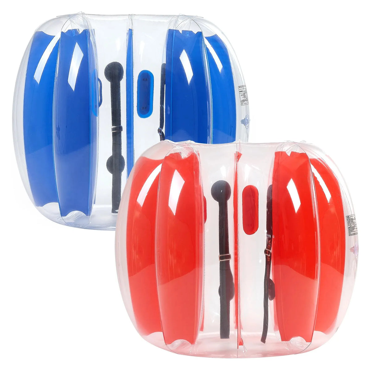 VEVOR Inflatable Sumo Bumper Balls 1.2 m, 0.5 mm PVC, 2 pcs, Red and Blue Stripes