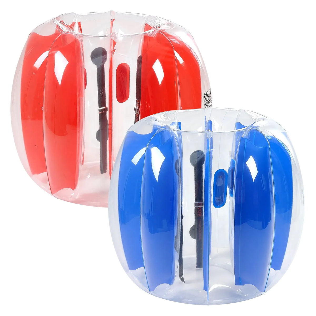 VEVOR Inflatable Sumo Bumper Balls 1.2 m, 0.5 mm PVC, 2 pcs, Red and Blue Stripes