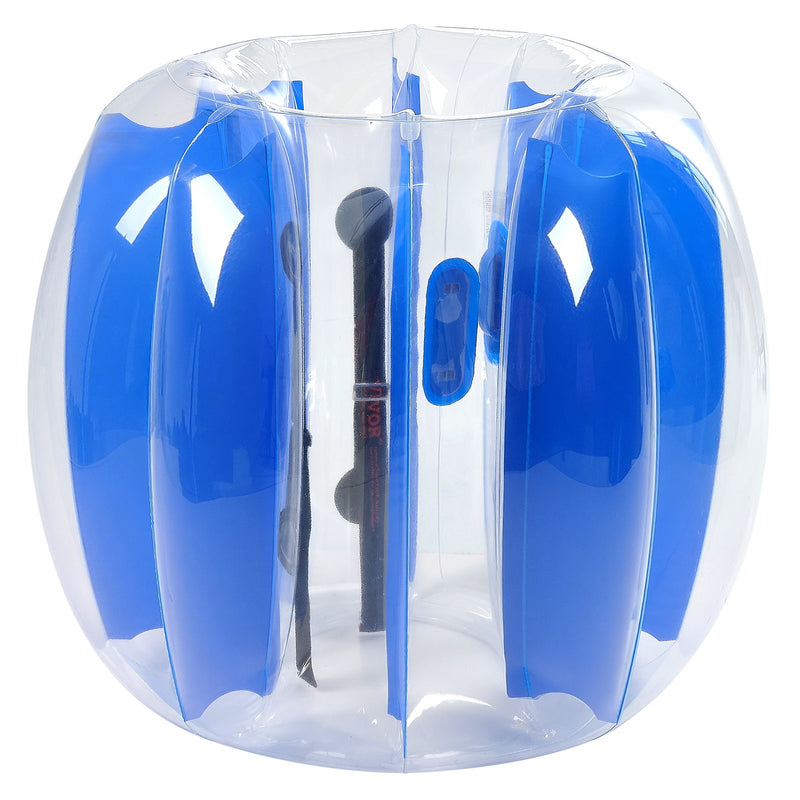 VEVOR piepūšamā bumper bumba 1 gab., 1,2 m ķermeņa sumo zorb bumba no bieza PVC āra komandu spēlēm, cilvēka kāmja burbuļbumba dārzam, pagalmam un parkam, zilas svītras