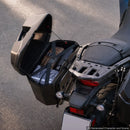VEVOR motocikla sānu koferi 46 l (23 l × 2), universāli ABS sānu bagāžas koferi, ūdensizturīgi, noņemami kreisais un labais sānu koferis ar drošības slēdzeni, bagāžas glabāšanai, 2 gab. komplekts